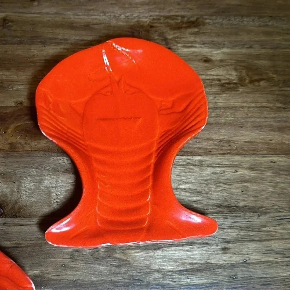 Williams Sonoma Home Dining Kitchen Lobster Dish Spoon Rest Bundle (2 pc)